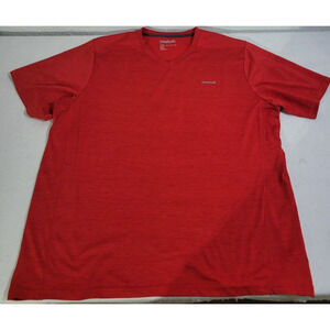 REEBOK LOGO v-neck Performance material 2XL T-SHIRT